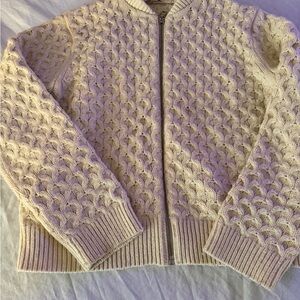 GAP Cream Cable Knit Cardigan